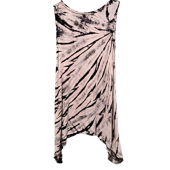 Soft Surroundings Timely Pink Tie Dye Asymmetrical Tunic Tank Top Blouse Size XS - Picture 4 of 6